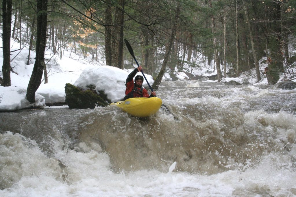 Eric Sorenson runs a rapid on Devil's Washbowl Vermont Whitewater Kayaking